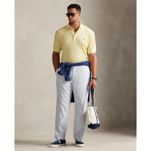 These Big & Tall trousers combine design elements from our signature Polo Prepster shorts, such as an elastic drawstring waist, with bengal-stripe oxford cloth. They are meticulously embroidered with our multicoloured iconic Pony on the back.