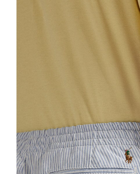 These Big & Tall trousers combine design elements from our signature Polo Prepster shorts, such as an elastic drawstring waist, with bengal-stripe oxford cloth. They are meticulously embroidered with our multicoloured iconic Pony on the back.