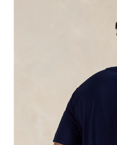 This Big & Tall cotton T-shirt features our logo rendered in letterman-style appliqués and our signature embroidered Pony.