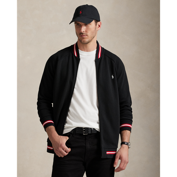 This Big & Tall bomber jacket is crafted with a double-knit mesh fabric and features our signature embroidered Pony.