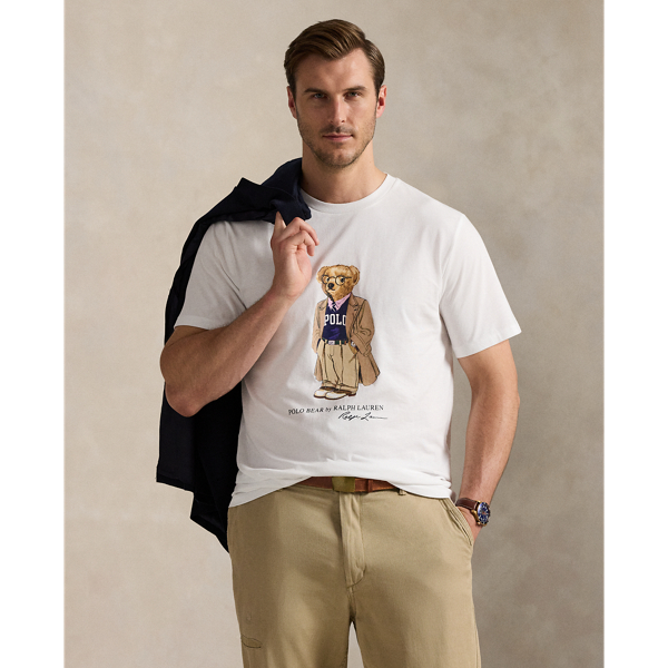 The world's best-dressed bear is printed across the front of this Big & Tall cotton T-shirt.