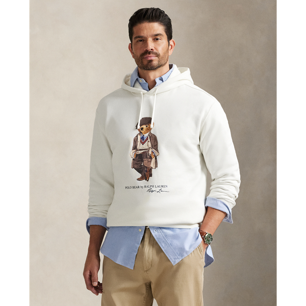Crafted with a plush cotton blend, this Big & Tall hoodie features our iconic mascot, the Polo Bear, printed at the front.