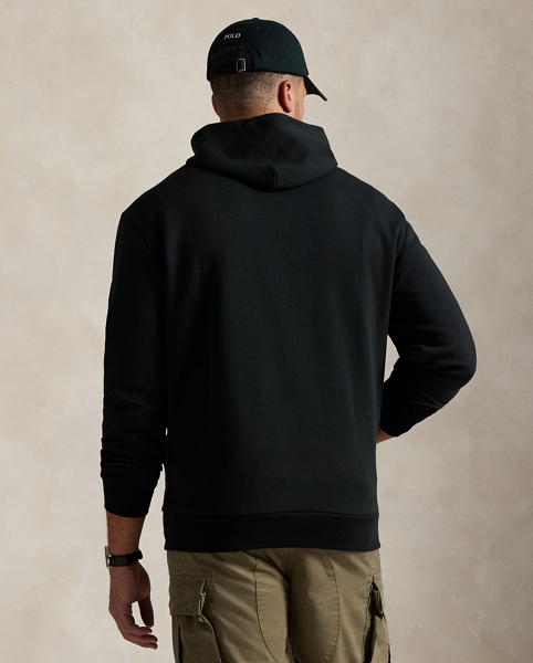 In addition to our signature Pony, this cotton-blend Big & Tall hoodie features our logo embroidered on the front in script letters.