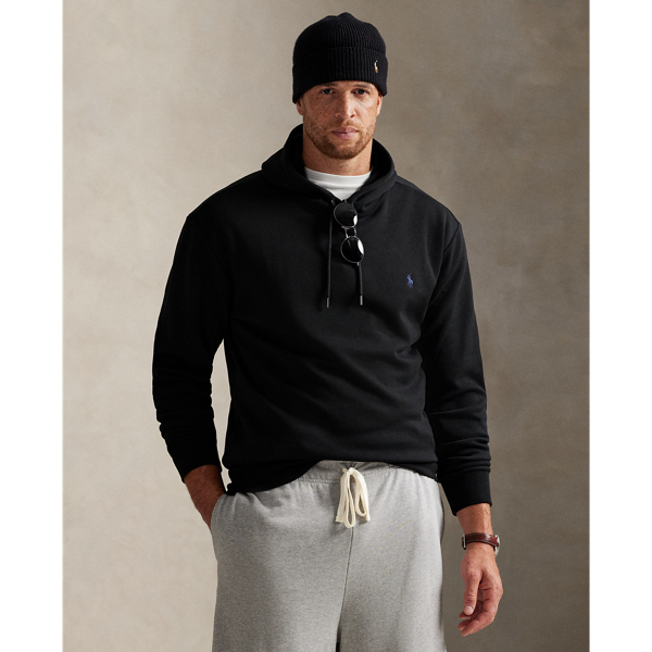 This cotton-blend Big & Tall hoodie is crafted from a smooth double-knit fabric that features a mesh underside. At the left chest, it is intricately embroidered with the iconic Polo Pony for a signature finish.
