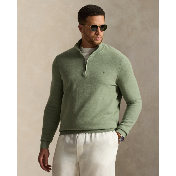 Maglia in Piqué di Cotone Plus Size Ralph Lauren
