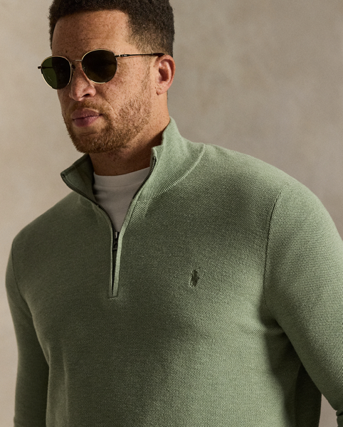 Maglia in Piqué di Cotone Plus Size Ralph Lauren
