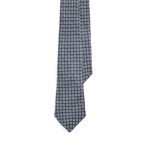 Shop Polo Ralph Lauren Vintage-inspired Neat Linen Tie In Blue