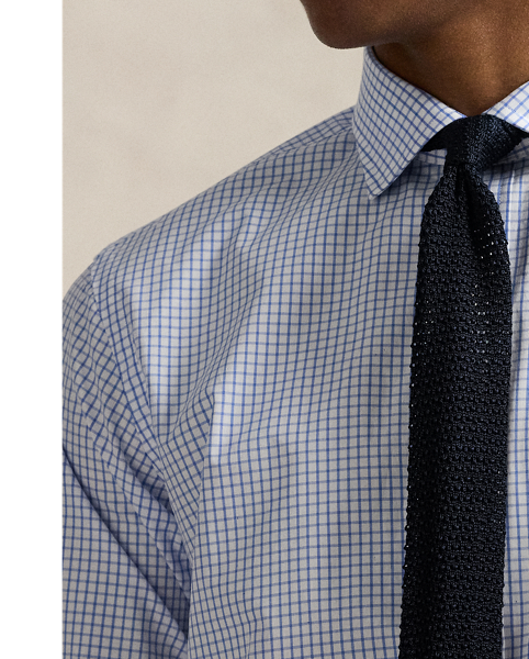 This checked shirt is crafted with 140s-quality, two-ply cotton poplin and finished with genuine mother-of-pearl buttons.