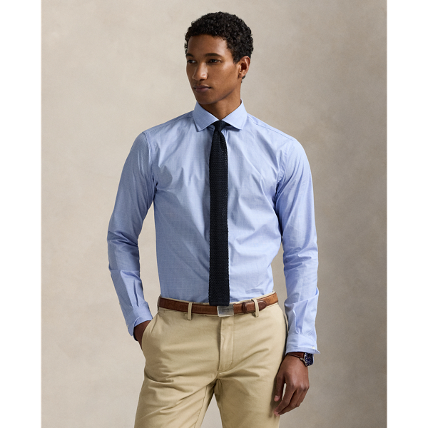 This checked shirt is crafted with 140s-quality, two-ply cotton poplin and finished with genuine mother-of-pearl buttons.