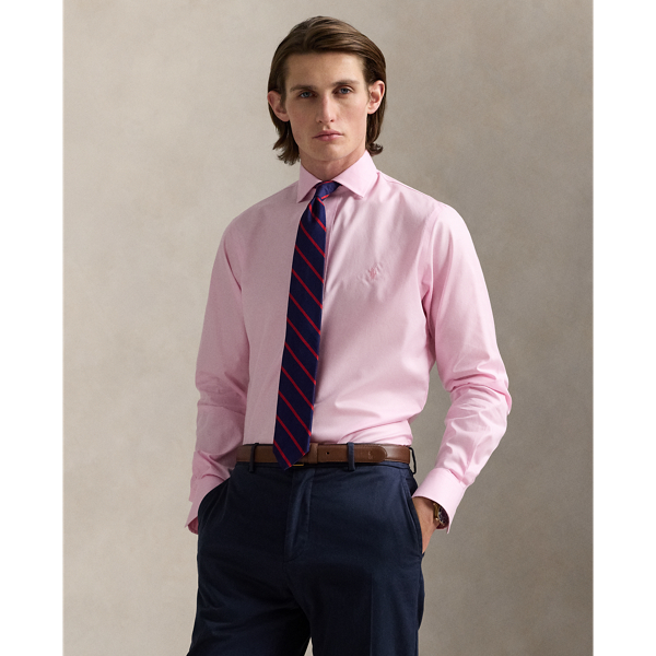 This stretchy shirt is made with cotton PUREPRESS™ technology, a durable press finish that provides wrinkle resistance while reducing material strength loss and protecting against abrasion.