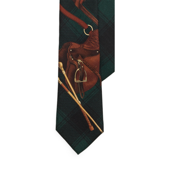 Equestrian-Print Plaid Wool Tie - Polo Ralph Lauren - Modalova