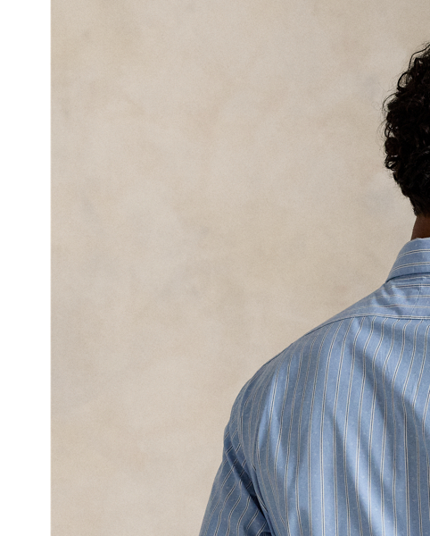 This lightweight shirt combines vintage-inspired stripes, silky cotton cloth and genuine mother-of-pearl buttons for a polished Polo look.