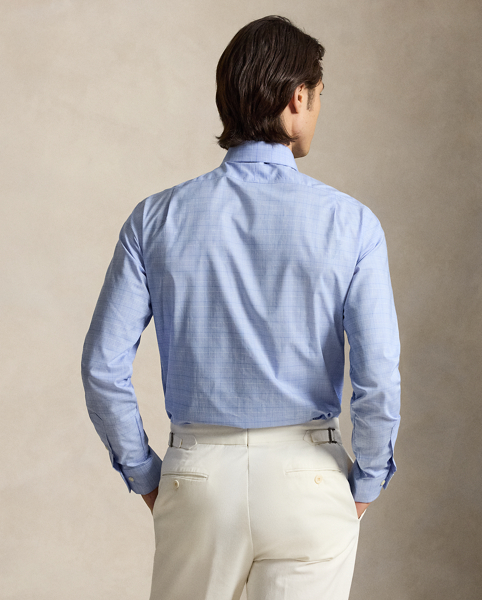 Camicia in Popeline Principe di Galles Ralph Lauren