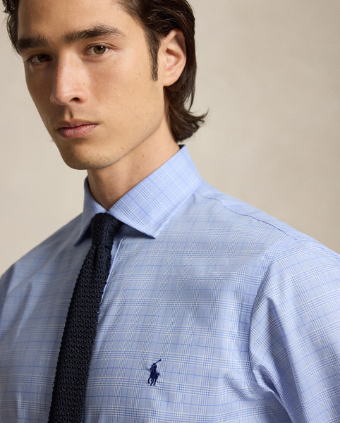 Camicia in Popeline Principe di Galles Ralph Lauren