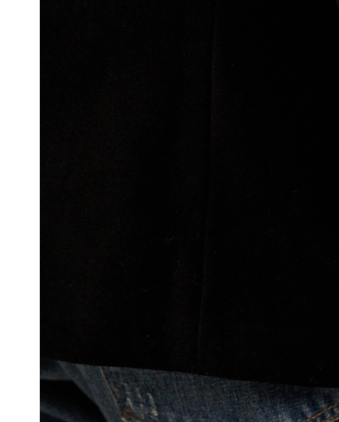 This formal jacket is crafted with luxuriously soft cotton velvet that was custom-developed for Polo  Ralph Lauren Lauren.