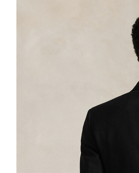 Our Polo jacket offers more structure in the chest and shoulders along with a full lining. This tuxedo version is skillfully tailored in Italy with a wool barathea cloth that was custom-developed for  Ralph Lauren Lauren. Its sleek lapels are beautifully made with a luxurious silk blend.