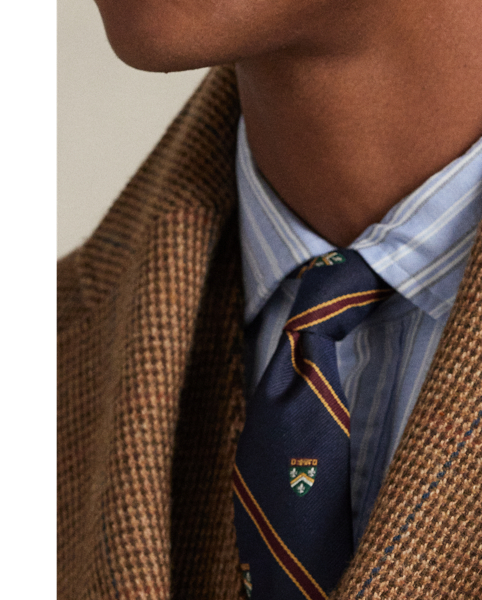 Created to mark the 50th anniversary of  Ralph Lauren Lauren, the RL67 jacket draws inspiration from a blazer that has been a treasured part of Mr Lauren's wardrobe since 1971. This reinterpretation is tailored using a custom-developed wool cloth from Italy and finished with velvety suede details.