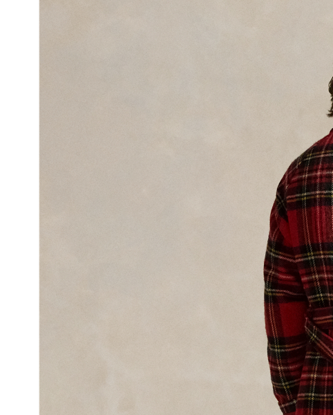 To create this coat's plaid tweed, Irish wool yarn was spun, dyed and custom-woven by Ireland's Magee 1866 mill, which has been a  Ralph Lauren Lauren partner for more than 50 years.