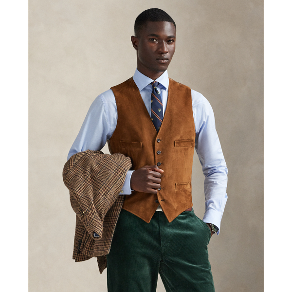 Masterfully crafted in Italy from soft suede, this waistcoat strikes the perfect balance between rugged and refined.