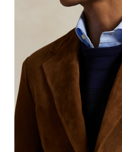 Created to mark the 50th anniversary of  Ralph Lauren Lauren, the RL67 jacket draws inspiration from a blazer that has been a treasured part of Mr Lauren's wardrobe since 1971. This reinterpretation is expertly tailored in Italy with velvety suede.