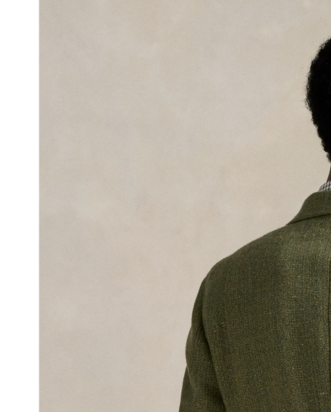 Created to mark the 50th anniversary of  Ralph Lauren Lauren, the RL67 jacket draws inspiration from a blazer that has been a treasured part of Mr Lauren's wardrobe since 1971. This reinterpretation is expertly tailored in Italy from a custom-developed tweed fabric that was woven with wool, silk and linen.