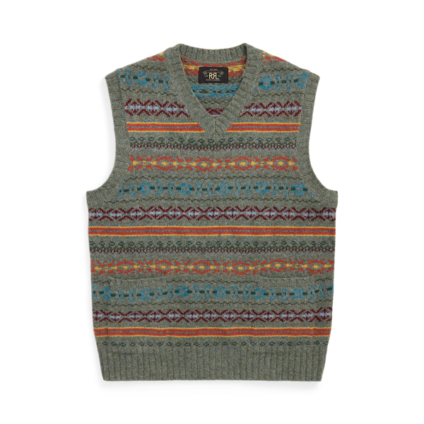 Pull débardeur Fair Isle laine mélangée - RRL - Modalova