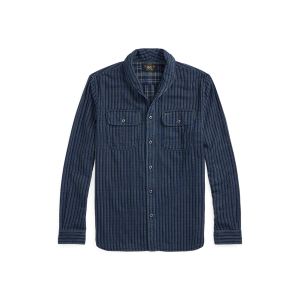 Chemise workwear rayée indigo - RRL - Modalova