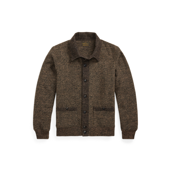 Cardigan en tweed à maille double - RRL - Modalova