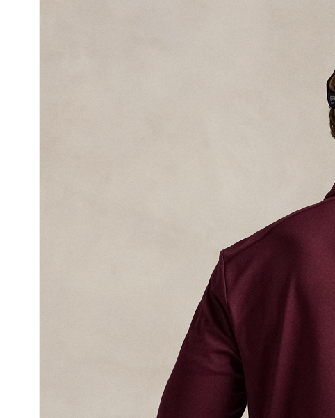 This pullover is crafted from soft peached jersey, which is woven with extra stretch for added comfort and ease of movement.