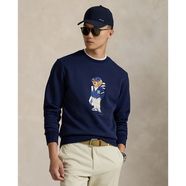This sweatshirt is made from smooth double-knit fabric, which wicks away moisture for day-long comfort. On the front, it features our beloved Polo Bear as well as the RLX logo.