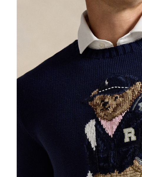 This finely knit jumper features two of our most iconic emblems: our Polo Bear and our RLX logo. It is made with COOLMAX fibres to help keep you cool, dry and comfortable.