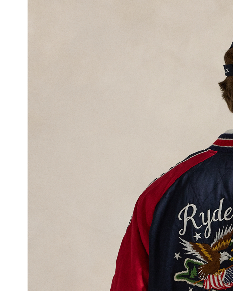Designed for our 2025 US Ryder Cup Team Collection, this satin jacket commemorates the competition's location with an outline of New York State combined with landmarks and Americana-inspired iconography.