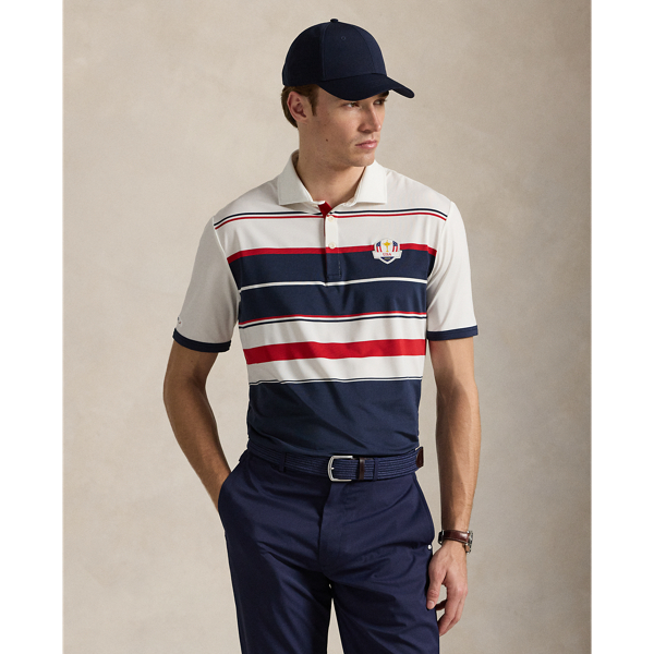 Designed for our 2025 U.S. Ryder Cup Team Collection, this Polo shirt is based on the players' uniform that will be worn on the final day of the competition, Sunday 28 September, and is updated with the RLX logo. It is crafted from moisture-wicking stretch jersey for added comfort and features variegated stripes in a patriotic colour palette.