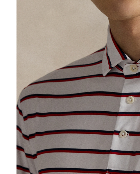 Designed for our 2025 U.S. Ryder Cup Team Collection, this Polo shirt is based on the players' uniform that will be worn on the competition's opening day, Thursday 25 September and is updated with the RLX logo. It is crafted from moisture-wicking stretch jersey for added comfort and features classic stripes in a patriotic colour palette.