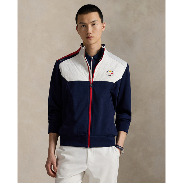 Designed for our 2025 US Ryder Cup Team Collection, this pullover is based on a layering option we developed for the team's uniform and updated with the RLX logo. It is crafted from a stretch double-knit fabric featuring wool and includes a quilted panel on the front for additional warmth.