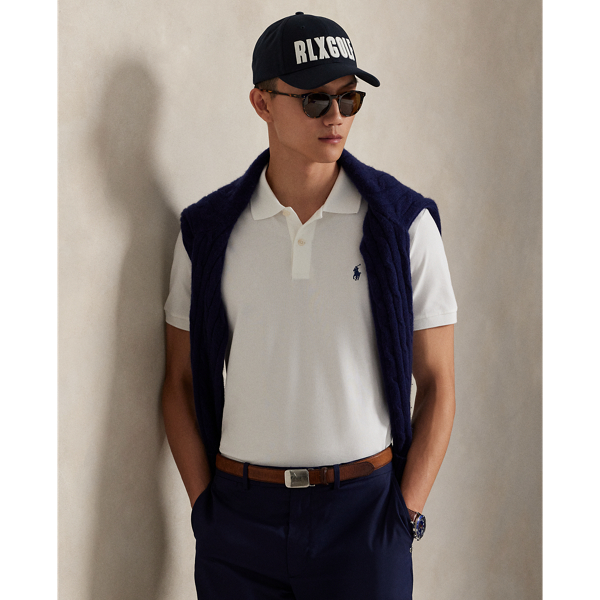 This Polo shirt unites moisture-wicking properties with stretch cotton mesh for all-day comfort. For a double dose of signature style, it features both the RLX logo as well as our signature Pony.
