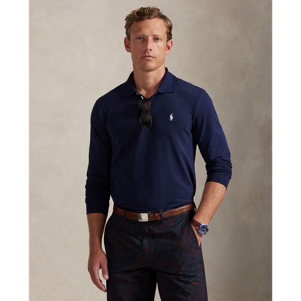 This Polo shirt unites moisture-wicking properties with stretch cotton mesh for all-day comfort. For a double dose of signature style, it features both the RLX logo as well as our signature Pony.
