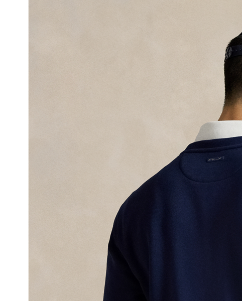 This moisture-wicking sweatshirt is made from a lightweight cotton-blend fleece, which is peached for an extra-soft feel. It features both our "RLX" logo and iconic Pony for signature style.