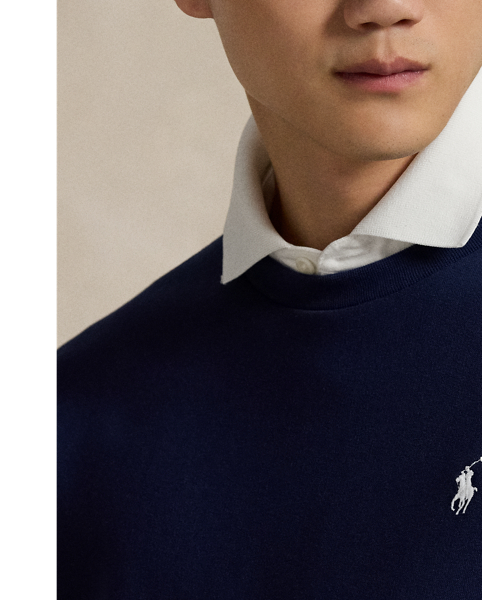 This moisture-wicking sweatshirt is made from a lightweight cotton-blend fleece, which is peached for an extra-soft feel. It features both our "RLX" logo and iconic Pony for signature style.