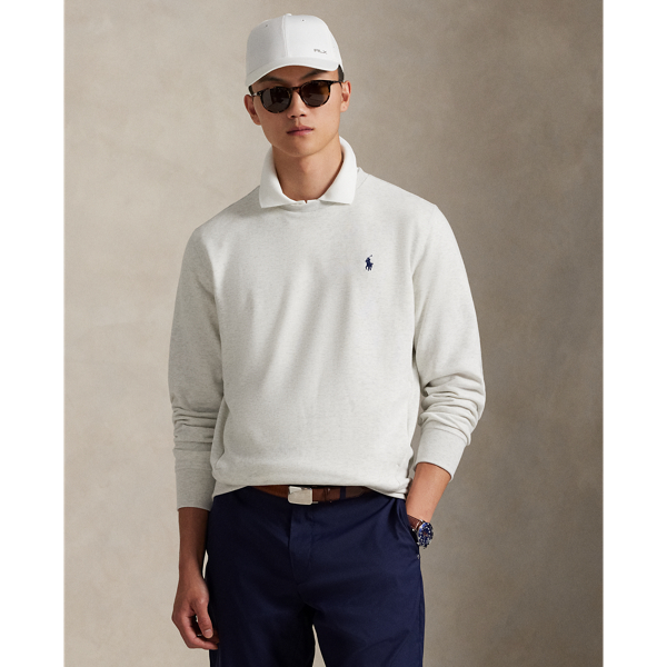 This moisture-wicking sweatshirt is made from a lightweight cotton-blend fleece, which is peached for an extra-soft feel. It features both our "RLX" logo and iconic Pony for signature style.