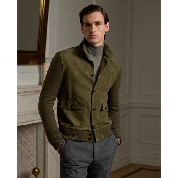 Meticulously crafted in Italy, this birdseye-knit cardigan represents the pinnacle of Purple Label refinement through its combination of luxurious cashmere and sumptuous suede. The sophisticated design pays homage to heritage sporting attire with a utilitarian-inspired silhouette. This style is available in additional colours, fabrics and materials through our Made-to-Order service. For more information, please book an appointment with your local  Ralph Lauren Lauren store.