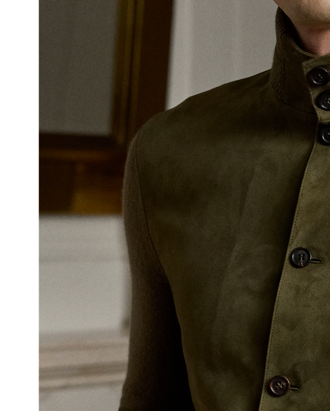 Meticulously crafted in Italy, this birdseye-knit cardigan represents the pinnacle of Purple Label refinement through its combination of luxurious cashmere and sumptuous suede. The sophisticated design pays homage to heritage sporting attire with a utilitarian-inspired silhouette. This style is available in additional colours, fabrics and materials through our Made-to-Order service. For more information, please book an appointment with your local  Ralph Lauren Lauren store.