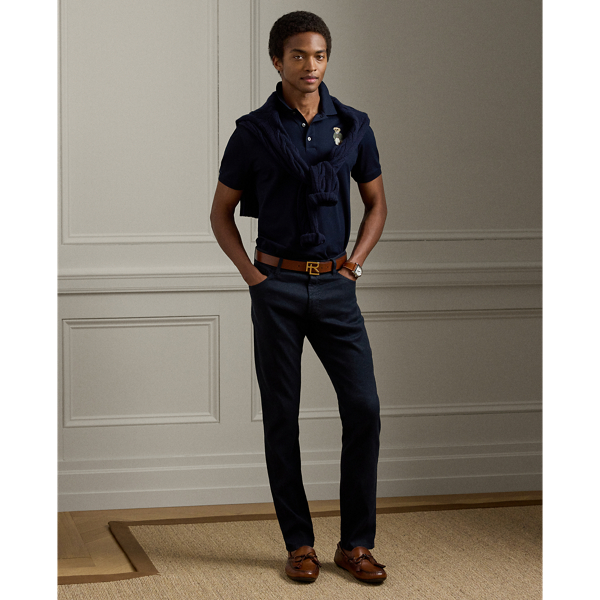 These jeans are crafted from a lightweight blend of linen, cotton and stretch fibres for superior comfort.