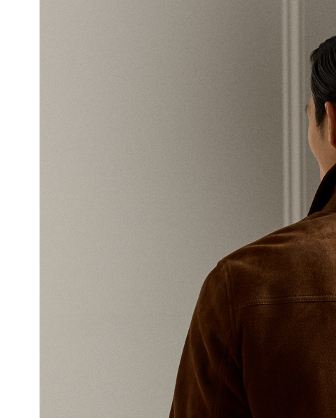 This trucker jacket is expertly crafted in Italy from supple suede and finished with metal " Ralph Lauren Lauren"-engraved buttons.