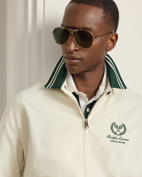 Expertly crafted in Italy, this medium-weight layer elevates the classic silhouette of a vintage tennis jacket with cotton-and-cashmere twill. An engineered stripe-print collar, a custom-developed crest and signature hardware reflect Purple Label's dedication to distinctive details.
