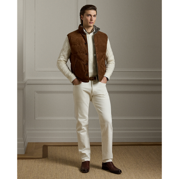 These jeans are meticulously crafted in Italy and finished with signature detailing, including a leather patch featuring the stacked RL logo. Its stretch twill fabric was sourced from a storied Japanese mill that specialises in denim.