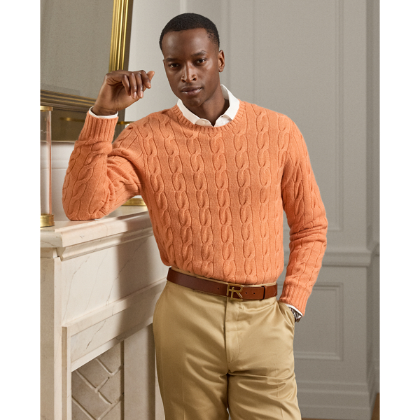 A timeless icon designed to stand the test of time, our Cradle to Cradle Certified (C2C Certified) Gold Crewneck Jumper is knit with fine cashmere fibres sourced in Italy, dyed in rich hues and features a re-imagined cotton signature label. C2C certification is the global standard for products that are safe and circular.  Ralph Lauren Lauren partnered with an independent assessment body to ensure that every component of this jumper meets the C2C Certified Product Standards set by the Cradle to Cradle Products Innovation Institute (C2CPII).