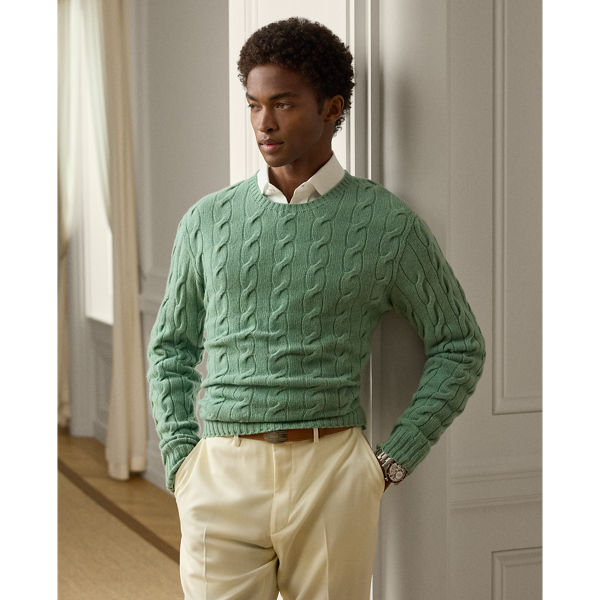 A timeless icon designed to stand the test of time, our Cradle to Cradle Certified (C2C Certified) Gold Crewneck Jumper is knit with fine cashmere fibres sourced in Italy, dyed in rich hues and features a re-imagined cotton signature label. C2C certification is the global standard for products that are safe and circular.  Ralph Lauren Lauren partnered with an independent assessment body to ensure that every component of this jumper meets the C2C Certified Product Standards set by the Cradle to Cradle Products Innovation Institute (C2CPII).