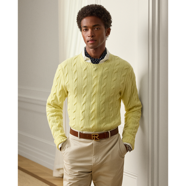 A timeless icon designed to stand the test of time, our Cradle to Cradle Certified (C2C Certified) Gold Crewneck Jumper is knit with fine cashmere fibres sourced in Italy, dyed in rich hues and features a re-imagined cotton signature label. C2C certification is the global standard for products that are safe and circular.  Ralph Lauren Lauren partnered with an independent assessment body to ensure that every component of this jumper meets the C2C Certified Product Standards set by the Cradle to Cradle Products Innovation Institute (C2CPII).