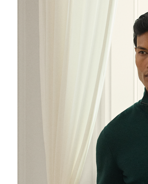 This jumper pays homage to  Ralph Lauren Lauren's legendary Polo shirt with its distinctive double-piqué construction, which echoes the iconic mesh texture. The use of worsted wool yarn from Italy demonstrates Purple Label's dedication to superior materials and impeccable craftsmanship.
